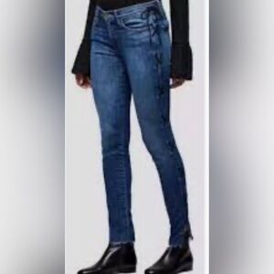 Frame Le High Skinny Lace Up Side Jeans In dark blue 28